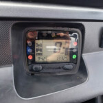 Close-up of a Kawasaki instrument cluster displaying 0 mph, 2WD indicator, time 3:42, and odometer reading 13325 miles.
