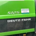 Green agricultural machine front with '5125' badge and Hardwick Agricultural Engineers sticker on the side panel.